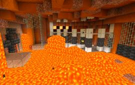 Minecraft location Flaming Fortress Dungeon