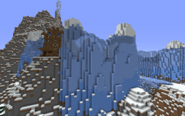 Minecraft building Ice wall - Vegghoefn