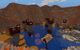 Minecraft location Flaming Fortress Dungeon