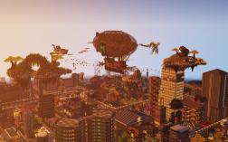 Screenshot of Minecraft server Minetown