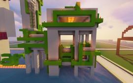 Minecraft building Statue and house by perc1million