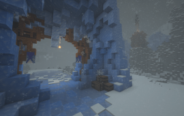 Minecraft building Ice wall - Vegghoefn