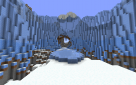 Minecraft building Ice wall - Vegghoefn