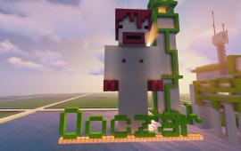 Minecraft building Statue and house by perc1million