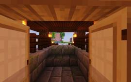 Minecraft building Modern-styled house with special features by totallynotant