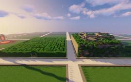 Minecraft building Neighboring Mazes by GreasyLemur and Playful Prince
