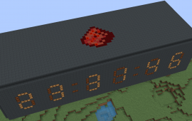 Minecraft building Clock 24 hour format