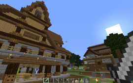 Minecraft location Refuge buildings near spawn