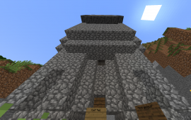 Minecraft building Amongus statue