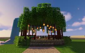 Minecraft building Modern-styled house with special features by totallynotant