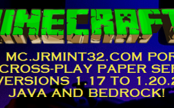 Screenshot of Minecraft server JrMint32
