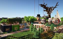 Screenshot of Minecraft server Minetown