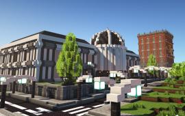 Minecraft building Minetown Kangaroo Court