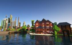 Screenshot of Minecraft server Minetown