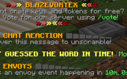 Screenshot of Minecraft server BlazeVortex