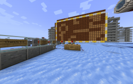 Minecraft building Public 16x8 drawing monitor
