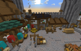 Minecraft location Houses inside of spawn castle