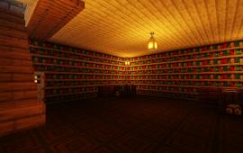 Minecraft building Modern-styled house with special features by totallynotant