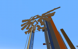 Minecraft building Hyrule logo at TheDarkBH base