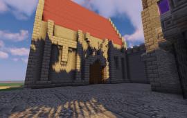 Minecraft building Aidan's unfinished castle