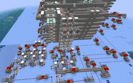 Minecraft building Public 16x8 drawing monitor