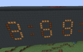 Minecraft building Clock 24 hour format