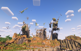 Minecraft building Elysium ruins by The Imperials