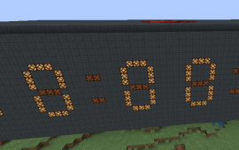 Minecraft building Clock 24 hour format