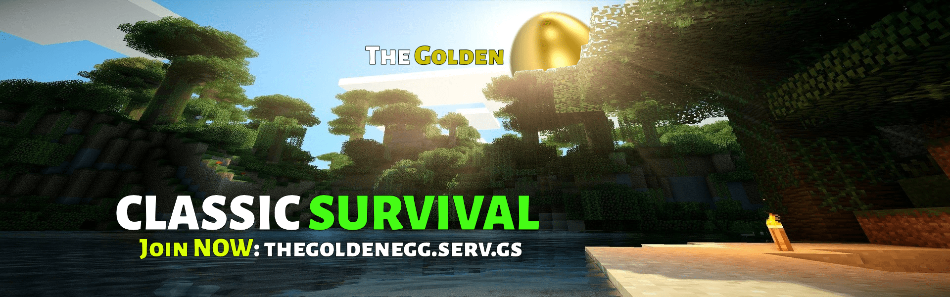 Background of Minecraft server The Golden Egg Survival
