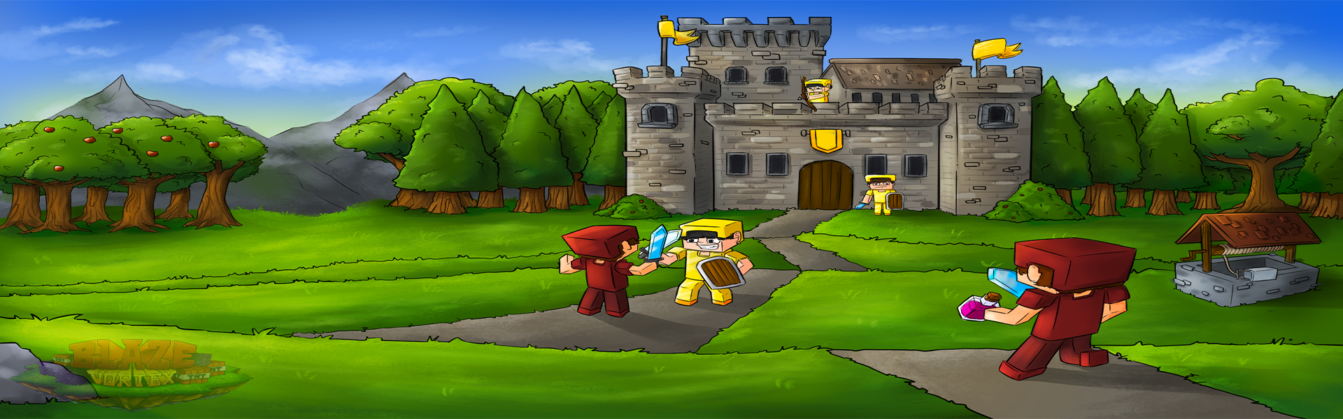 Background of Minecraft server BlazeVortex