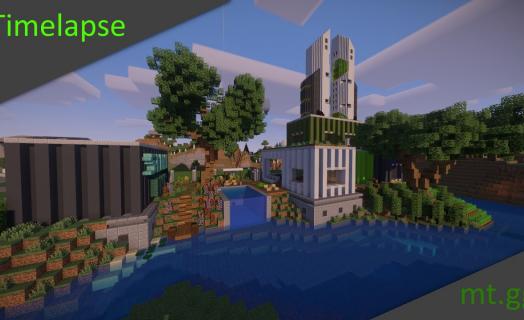 A timelapse of a community build on the Minetown Server